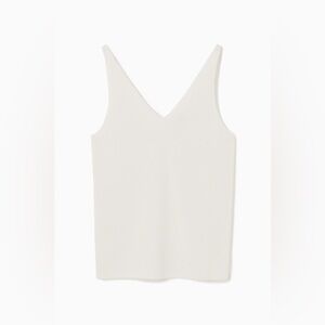 COS Ribbed-Knit Tank Top in White size M